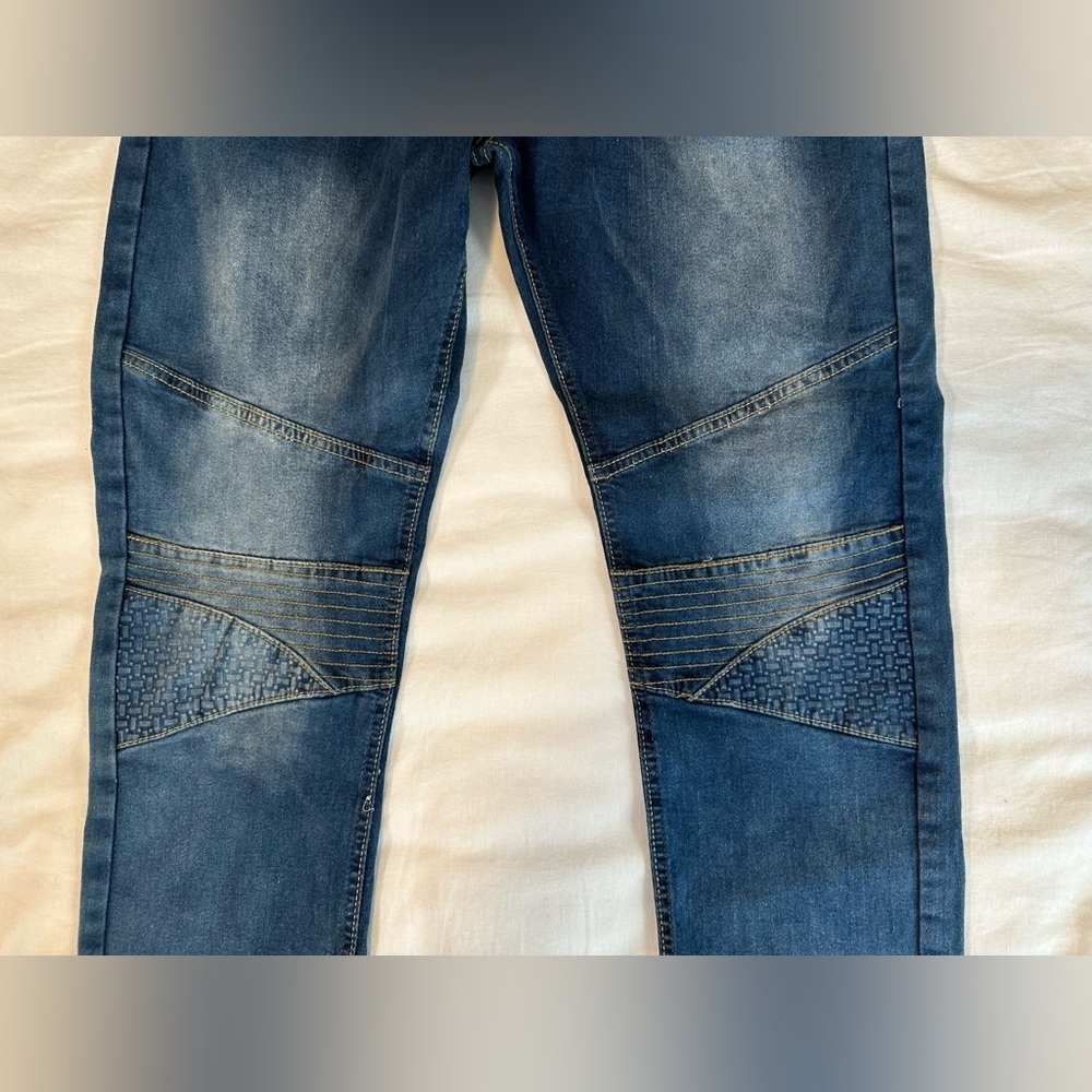 Phat Farm Skinny Stretch Detail On Knee Jeans Mens 36x30 - Picture 8 of 15